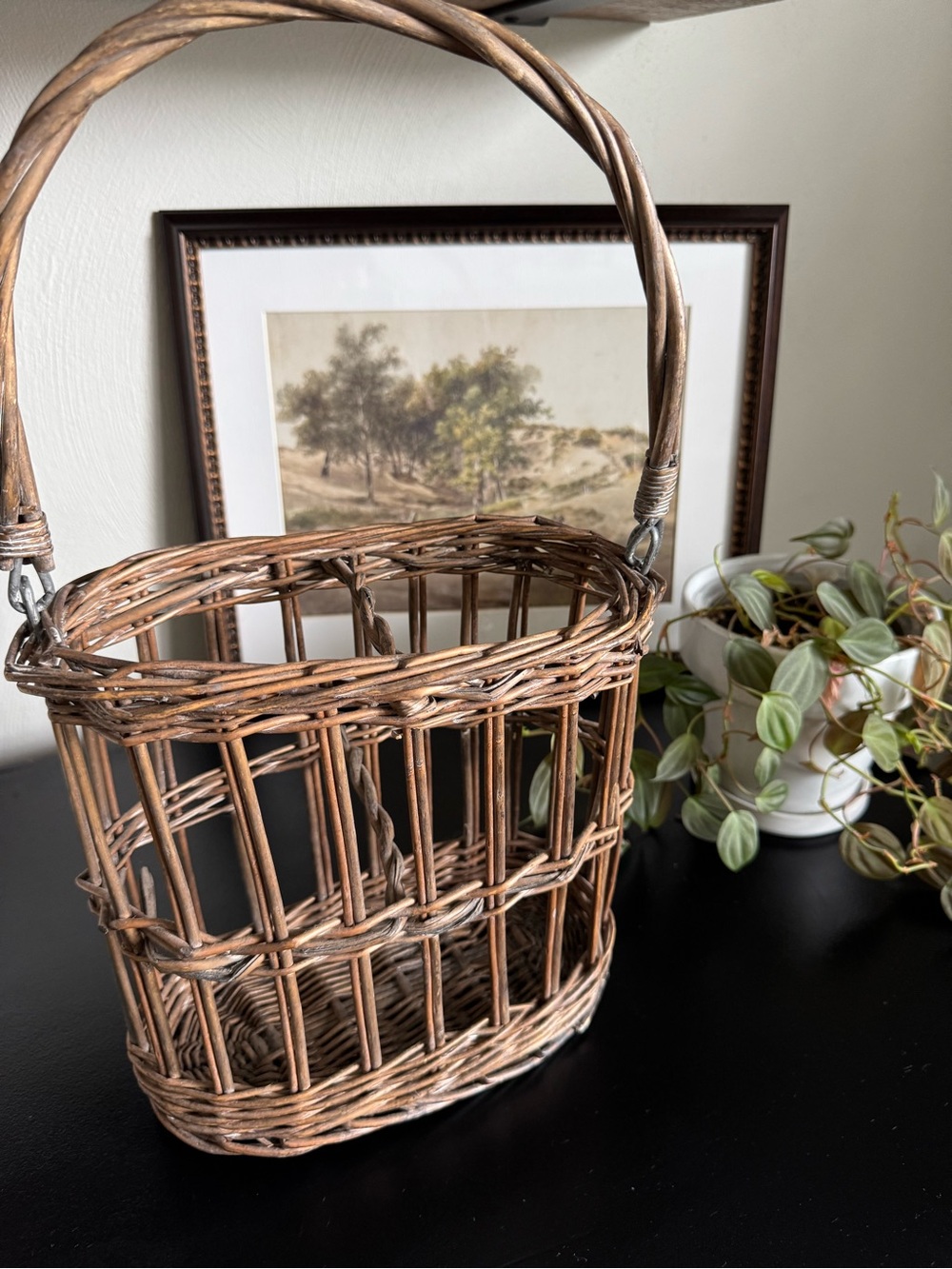 Woven Brown Rattan Storage Basket
